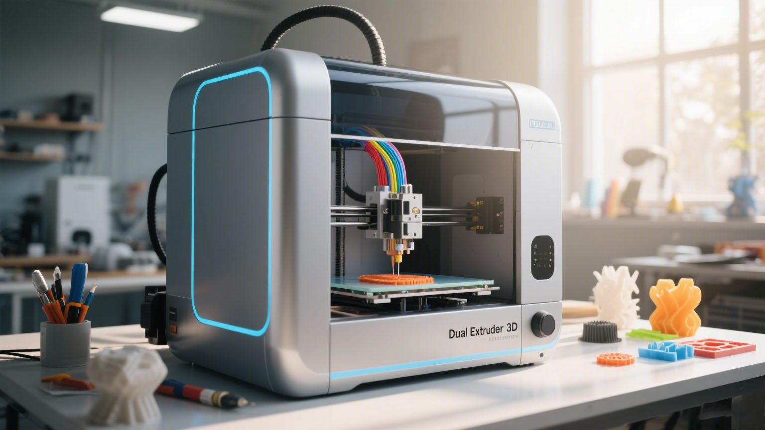 dual extruder 3D printer-2